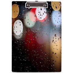 Rain On Window A4 Acrylic Clipboard by artworkshop