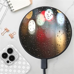 Rain On Window Wireless Fast Charger(black) by artworkshop