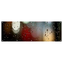 Rain On Window Banner And Sign 12  X 4  by artworkshop