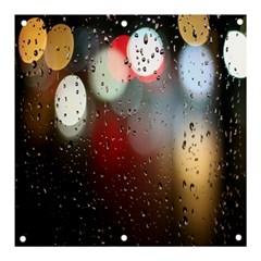 Rain On Window Banner And Sign 3  X 3  by artworkshop