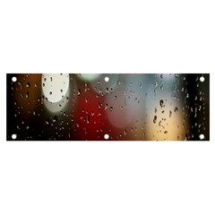 Rain On Window Banner And Sign 6  X 2  by artworkshop