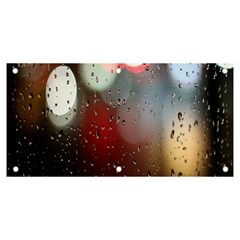 Rain On Window Banner And Sign 6  X 3  by artworkshop