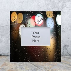 Rain On Window White Box Photo Frame 4  X 6  by artworkshop