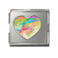 Abstract-14 Mega Link Heart Italian Charm (18mm)