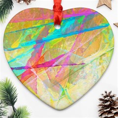 Abstract-14 Heart Ornament (two Sides) by nateshop