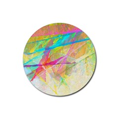 Abstract-14 Rubber Coaster (round) by nateshop