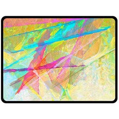 Abstract-14 One Side Fleece Blanket (large) by nateshop