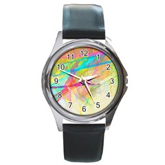 Abstract-14 Round Metal Watch by nateshop