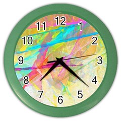 Abstract-14 Color Wall Clock by nateshop