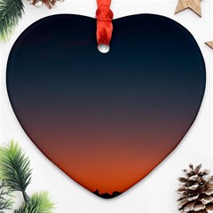 Sky Gradient Heart Ornament (two Sides) by artworkshop