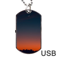 Sky Gradient Dog Tag Usb Flash (one Side) by artworkshop