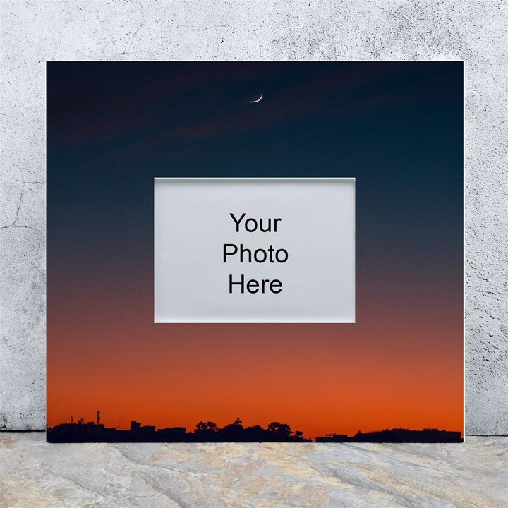 Sky gradient White Wall Photo Frame 5  x 7 