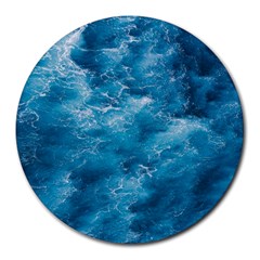 Blue Water Speech Therapy Round Mousepad by artworkshop