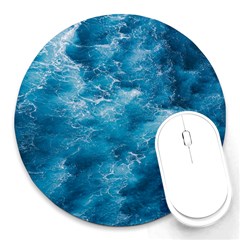 Blue Water Speech Therapy Round Mousepad by artworkshop