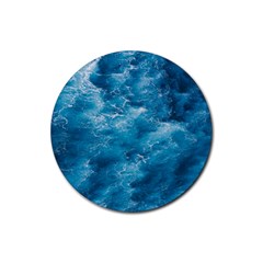 Blue Water Speech Therapy Rubber Coaster (round) by artworkshop