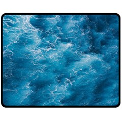 Blue Water Speech Therapy One Side Fleece Blanket (medium) by artworkshop