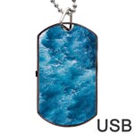 Blue Water Speech Therapy Dog Tag USB Flash (One Side) Front