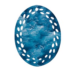 Blue Water Speech Therapy Oval Filigree Ornament (two Sides) by artworkshop