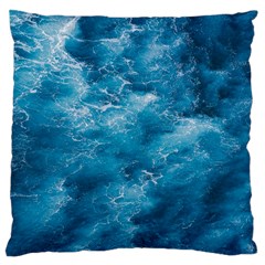 Blue Water Speech Therapy Large Cushion Case (one Side) by artworkshop