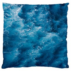 Blue Water Speech Therapy Large Premium Plush Fleece Cushion Case (two Sides) by artworkshop