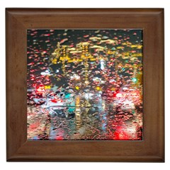 Water Droplets Framed Tile by artworkshop