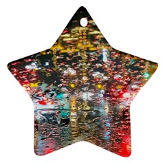 Water Droplets Ornament (star)