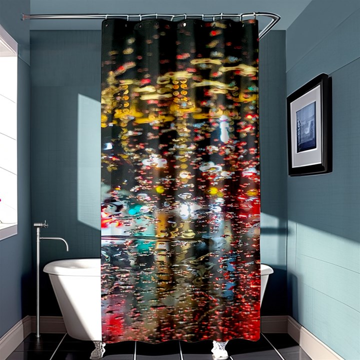 Water Droplets Shower Curtain 36  x 72  (Stall) 