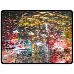 Water Droplets Fleece Blanket (large) by artworkshop