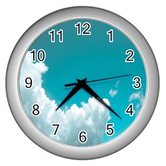 Clouds Hd Wallpaper Wall Clock (silver) by artworkshop