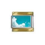 Clouds hd wallpaper Gold Trim Italian Charm (9mm) Front