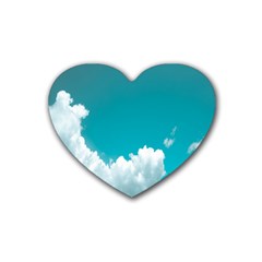 Clouds Hd Wallpaper Rubber Coaster (heart) by artworkshop