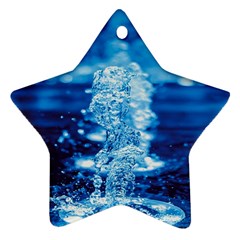 Water Blue Wallpaper Ornament (star)