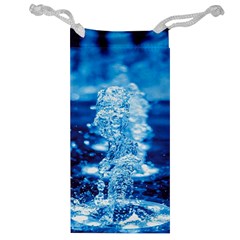 Water Blue Wallpaper Jewelry Bag by artworkshop