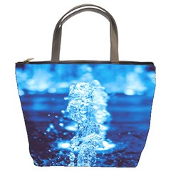 Water Blue Wallpaper Bucket Bag by artworkshop