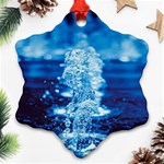 Water Blue wallpaper Ornament (Snowflake) Front