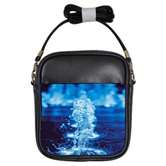 Water Blue Wallpaper Girls Sling Bag by artworkshop