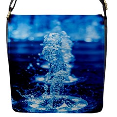 Water Blue Wallpaper Flap Closure Messenger Bag (s) by artworkshop