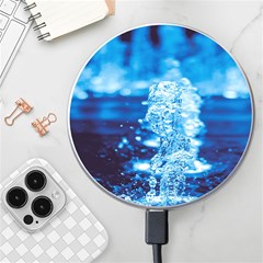 Water Blue Wallpaper Wireless Fast Charger(white) by artworkshop