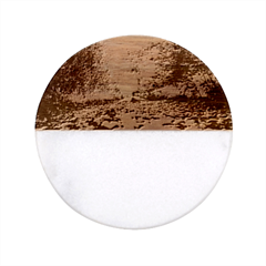 Breathe In Nature Background Classic Marble Wood Coaster (round)  by artworkshop