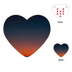 Sky Gradient Playing Cards Single Design (heart) by artworkshop