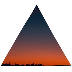 Sky Gradient Wooden Puzzle Triangle by artworkshop