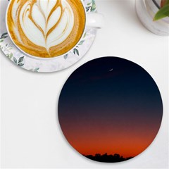 Sky Gradient Uv Print Round Tile Coaster by artworkshop