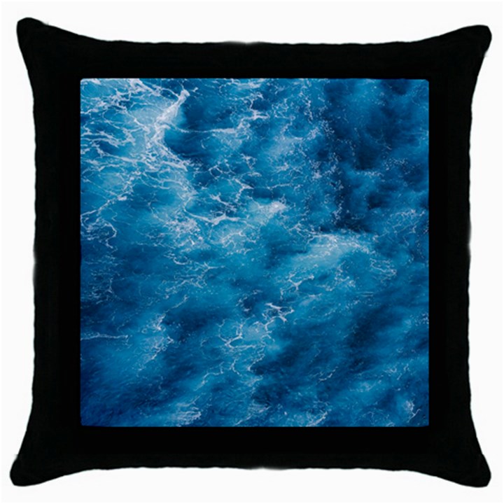 Blue Water Speech Therapy Throw Pillow Case (Black)