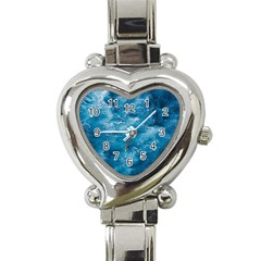 Blue Water Speech Therapy Heart Italian Charm Watch by artworkshop