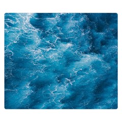 Blue Water Speech Therapy One Side Premium Plush Fleece Blanket (small)