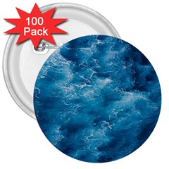 Blue Water Speech Therapy 3  Buttons (100 Pack)  by artworkshop