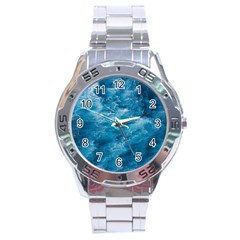 Blue Water Speech Therapy Stainless Steel Analogue Watch by artworkshop