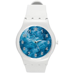 Blue Water Speech Therapy Round Plastic Sport Watch (m) by artworkshop