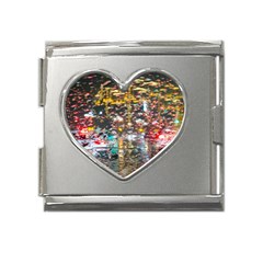 Water Droplets Mega Link Heart Italian Charm (18mm) by artworkshop