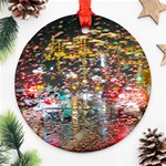 Water Droplets Round Ornament (Two Sides) Back